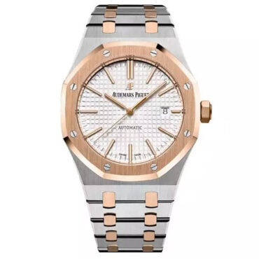 ساعت AP تک موتوره استیل دو رنگ صفحه کرم Audemars Piguet