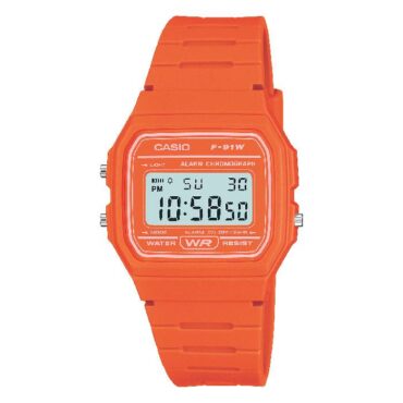 ساعت کاسیو قدیمی CASIO F-91WC-4A2 بند رابر