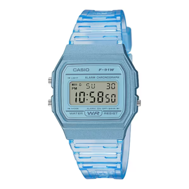 ساعت مچی وینتیج کاسیو ابی شیشه ای مدل CASIO F-91WS-2 در گالری ارزان ساعت